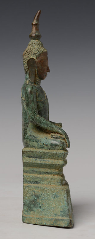 18th Century, Shan, Burmese Bronze Sitting Buddha
