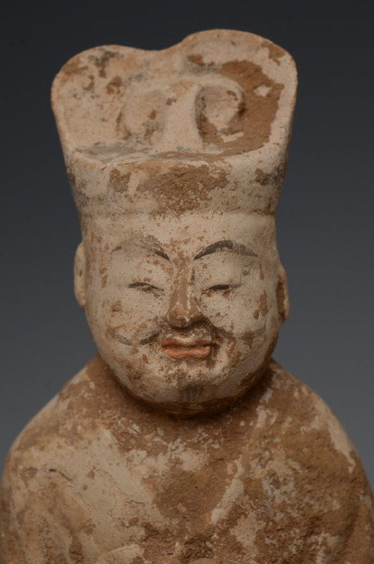 Tang Dynasty, Chinese Pottery Standing Court Man
