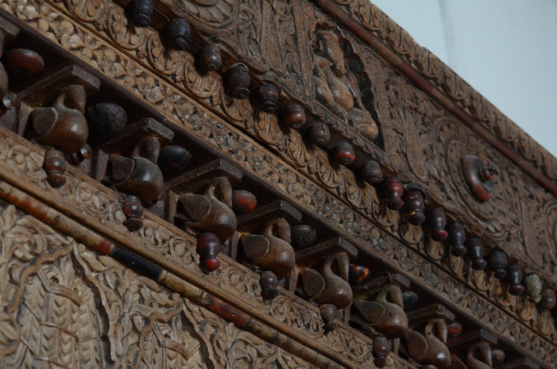 19th Century, A Set of Indian Wooden Doors with Bronze Decoration