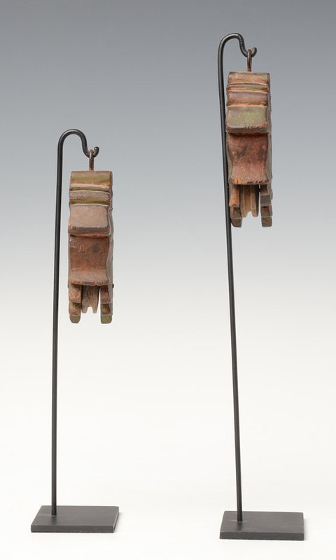 19th Century, A Pair of Khmer Wooden Textile Tools