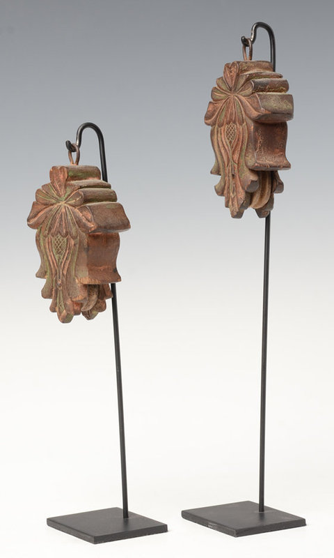 19th Century, A Pair of Khmer Wooden Textile Tools