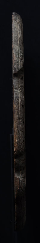 19th C., Mandalay, Burmese Wood Carving Mirror Frame with Floral