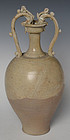 10th-13th C., Song Dynasty, Chinese Ceramic Olive Green Vase