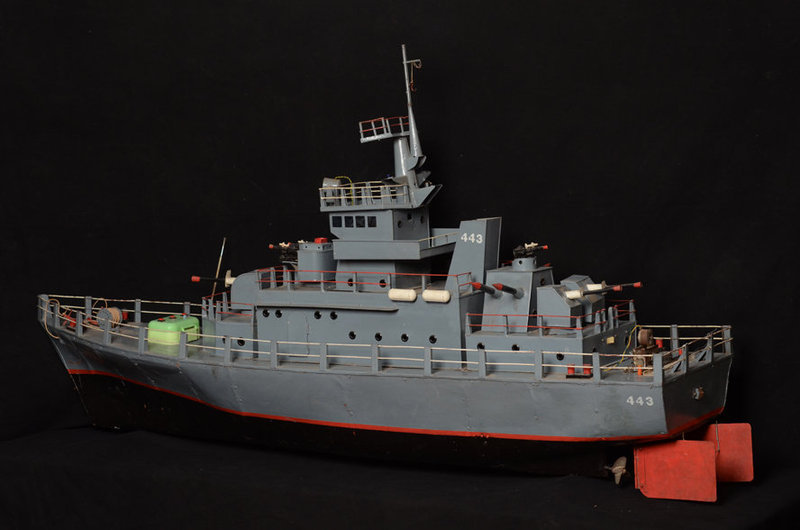 Burmese Metal Miniature Warship