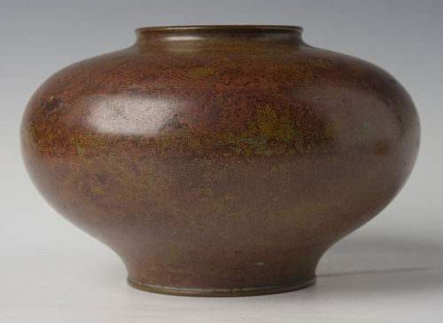 Early 20th C., Showa, Japanese Bronze Vase