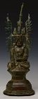 17th Century, Shan, RARE Burmese Bronze Seated Crowned Buddha