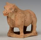 Tang Dynasty, Chinese Pottery Standing Ox