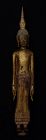 18th Century, Large and Rare Laos Wooden Standing Buddha