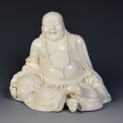 19th Century, Chinese Porcelain Blanc De Chine Laughing Buddha (item ...