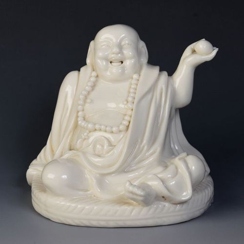 19th Century, Chinese Porcelain Blanc De Chine Laughing Buddha (item ...