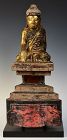 Early 19th Century, Tai Yai Burmese Wooden Seated Buddha