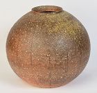 20th Century, Showa, Japanese Ceramic Globular Vase