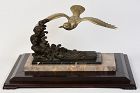 Early 20th Century, Showa, Japanese Bronze Flying Bird