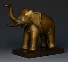 Early 20th Century, Burmese Bronze Standing Elephant