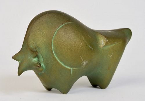 Early 20th Century, Showa, Japanese Bronze Bull