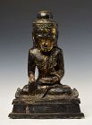18th Century, Tai Yai Burmese Wooden Seated Buddha
