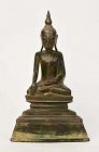 17th Century, Shan, Burmese Bronze Seated Buddha