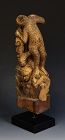 19th Century, Qing Dynasty, Chinese Wooden Monkey