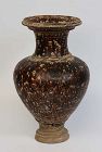 12th - 13th Century, Bayon, Khmer Dark-Brown Glazed Pottery Jar