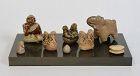 14th - 16th C., A Set of Sukhothai Stoneware Ceramic Miniature Figures