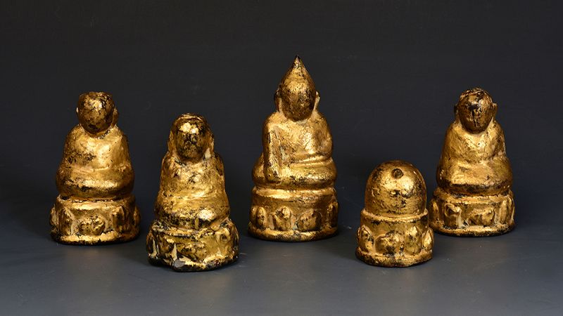 19th Century, Mandalay, A Set of Burmese Medicine Buddha Amulets
