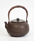 19th Century, Meiji, Japanese Iron Teapot with Bronze Lid