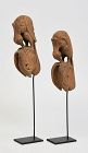19th C., A Pair of Burmese Wooden Textile Tools in The Form of Bird
