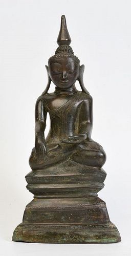 17th Century, Shan, Burmese Bronze Seated Buddha