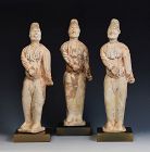 Tang Dynasty, A Set of Chinese Pottery Foreign Court Man