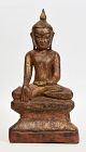 18th Century, Shan, Burmese Wooden Seated Buddha