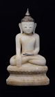 18th Century, Shan, Burmese Alabaster Seated Buddha