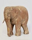 Finely Carved Asian Wooden Walking Elephant Animal Statue