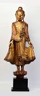 19th Century, Mandalay, Burmese Wooden Standing Buddha