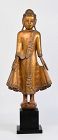 19th Century, Mandalay, Burmese Wooden Standing Buddha