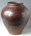 18th Century, Burmese Brown Glazed Jar