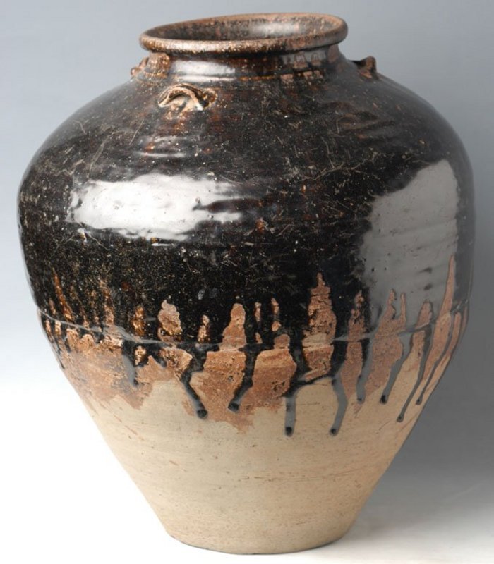18th Century, Large Burmese Brown Glazed Jar