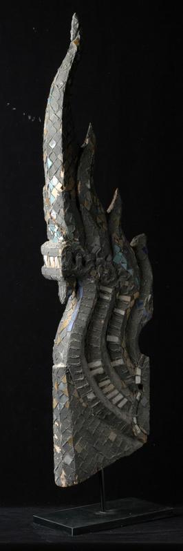 18th Century, Thai Wooden Naga Finial (Chofa)