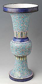 Big Chinese Painted Enamel Vase, Huafalang