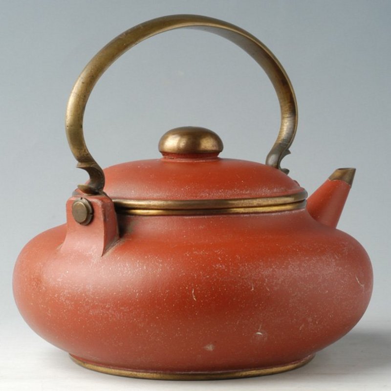 Chinese Qing Dynasty Big Red Clay Teapot