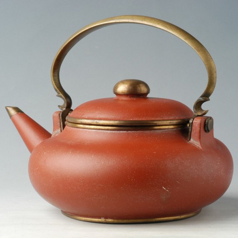 Chinese Qing Dynasty Big Red Clay Teapot