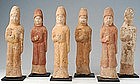 Tang Dynasty, Chinese Painted Pottery Figures