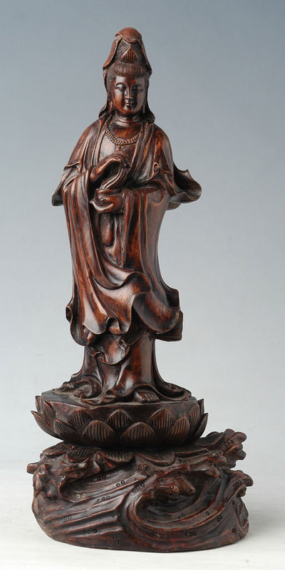 Chinese Carved Wooden KuanYin