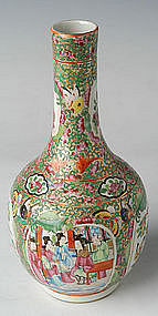 A Small Chinese Export Rose Medallion Vase