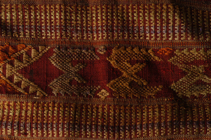 19th Century, Burmese Textile for Weighted Sleeping Net