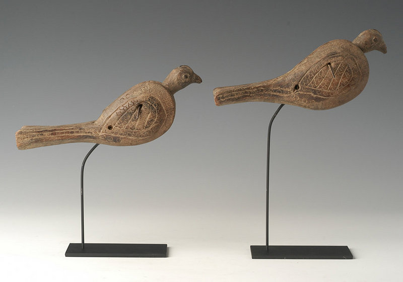 19th Century, A Pair of Burmese Wooden Textile Tools