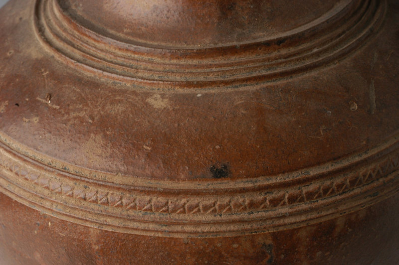 12th C., Large &amp; Rare Khmer Brown Glazed Pottery Jar