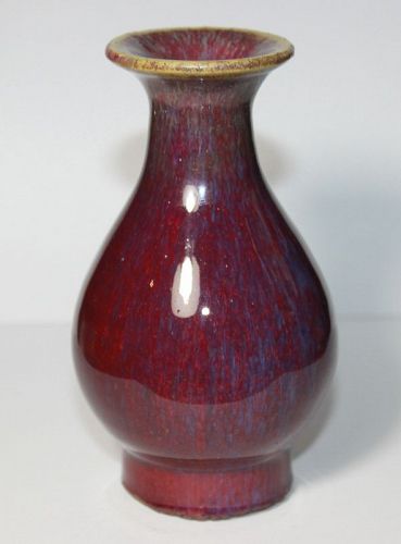 A Chinese sang de boeuf vase circa 1800.