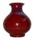 Red Flambe Glaze Vase
