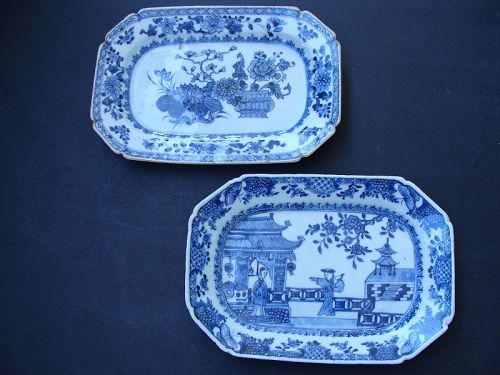 Blue and White Serving Dishes