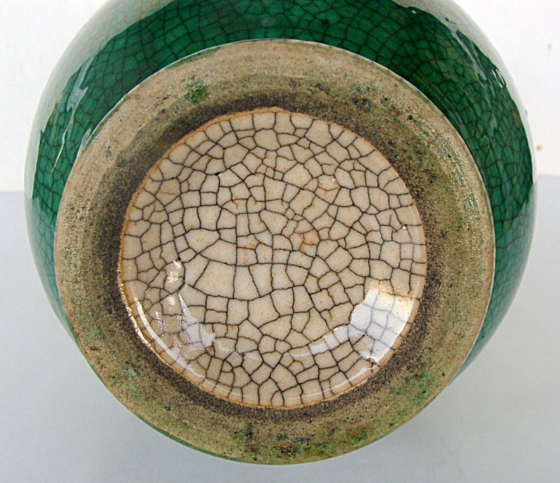 Green Glaze Crackle Vase